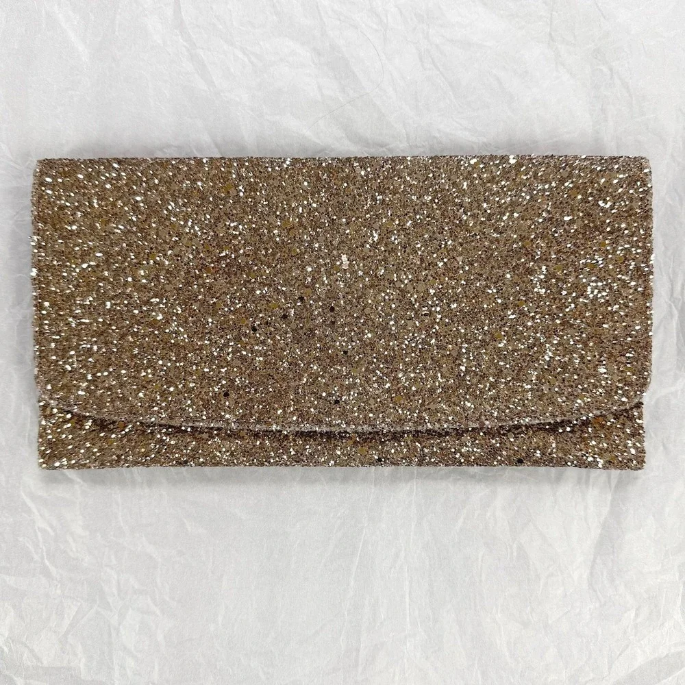 Gold Glitter Clutch Banana Republic Essential Flap Taupe Evening Bag